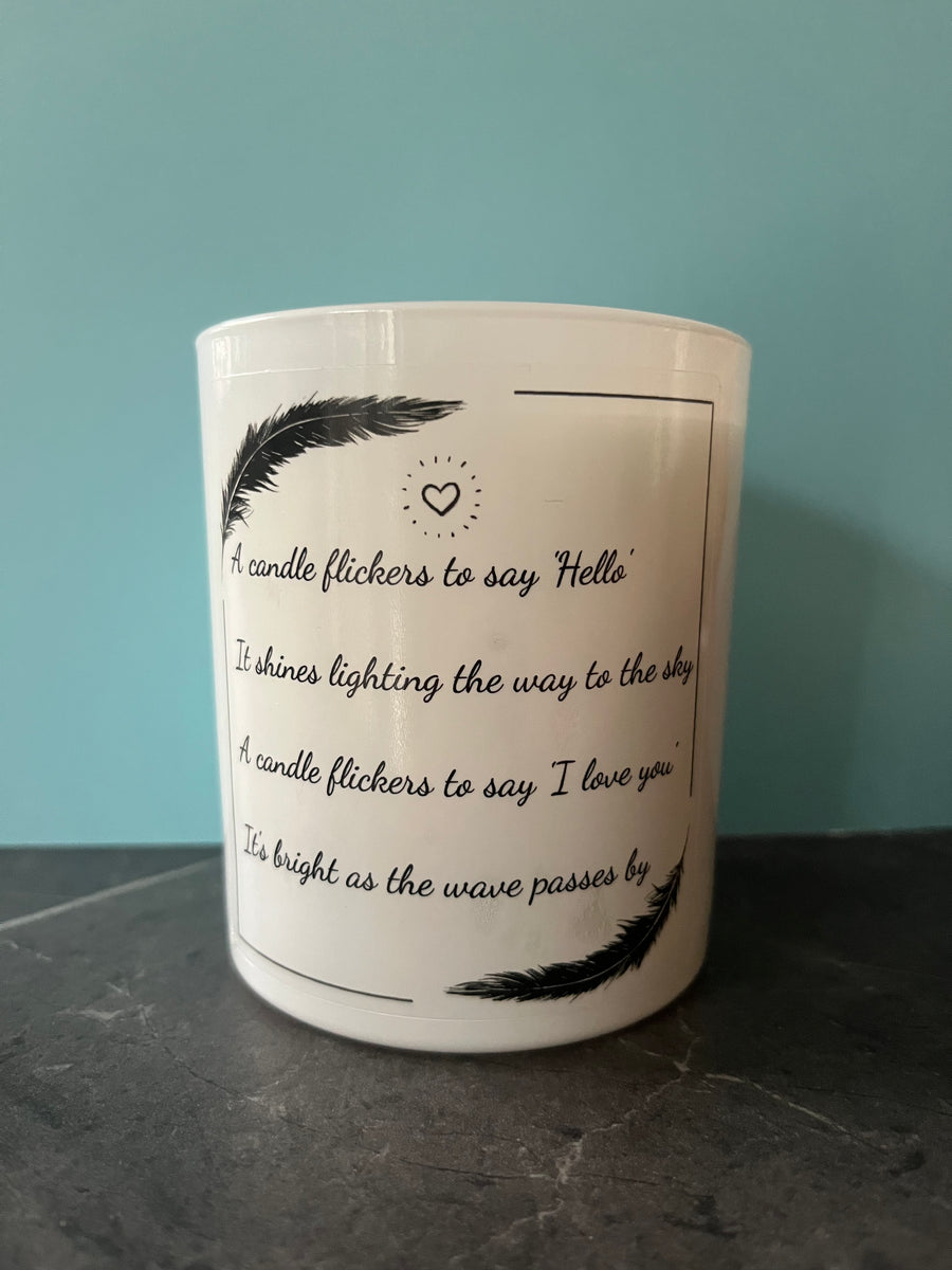 Baby Loss Awareness Candle - Hello Peony